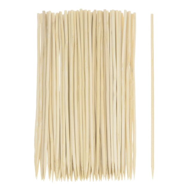 Uxcell 450 piezas de palitos de bambú de 8 pulgadas de 2.5 mm de diámetro, palillos de cóctel de madera natural