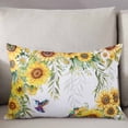 thumbnail image 3 of Spring Sunflowers Throw Pillow Covers, Birds Watercolor Botanical Garden Floral Soft Breathable Pillow Cases with Zipper for Sleeping, Toddler Pillowcases for Couch Bed Sofa Chair 12x20 Inches, 3 of 6