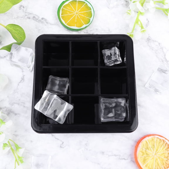 Silicone Cube Trays with Lid Cover for Chocolate Mold, Molds, Jelly Cake, Epoxy Candy, Fondant, Black