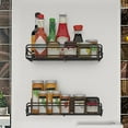 thumbnail image 4 of 100Fens Magnetic Spice Storage Rack Organizer For Refrigerator And Oven,Black Fridge Organizers And Storage, 4 of 6