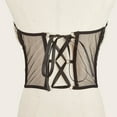 thumbnail image 4 of SRZYMJ Underbust Corset Belts for Women Lace Up Tie Back Bustier Sheer Mesh Cincher Waist Belt, 4 of 5