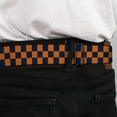 thumbnail image 4 of Buckle-Down Belt, Seatbelt Buckle Belt, Checker Orange Blue, 30 to 44 Inches, 4 of 9