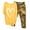 Yellow, variant on Sentmoon Sleep Wear Set for Women Linen Short Sleeve Crew Neck Tops and Pajama Pants for Women with Print Comfy Regular Fit Oversized Woman Pajama Set S-5XL