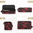 thumbnail image 5 of Hair Tool Organizer Bag with Heat Resistant Mat Removable Travel Storage Case for Hot Air Brushes Curling Irons Red Roses and Hearts Pattern, 5 of 8