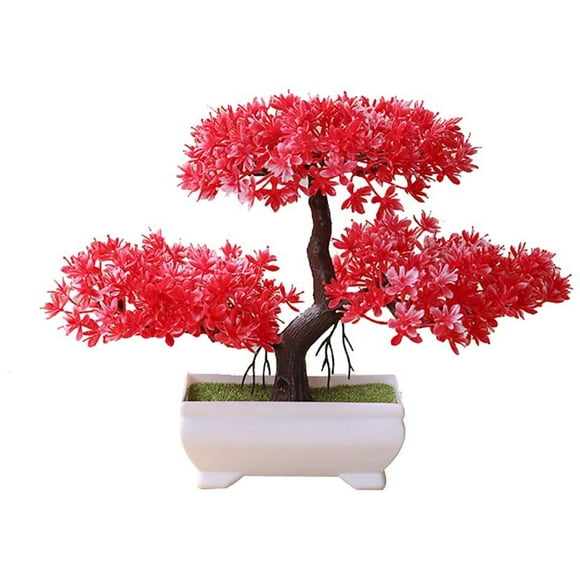 Greeting Pine Bonsai Simulation Artificial Potted Plant Ornament Home Decor Green