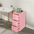 thumbnail image 2 of 6 Drawer Mobile File Cabinet,Vertical File Cabinet with Lock, 11 * 16 * 27in Office Filing Cabinet Metal Storage Cabinet for Home,Office. (Pink), 2 of 9