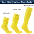 thumbnail image 4 of 1Pair Slouch Socks Women Knit Knee High Boot Long Sock Cotton Tube Scrunch Sock for Women, 4 of 7