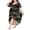 Black Leaves, variant on Women Plus Size Long Cover up Stripe Bikini Coverups Kimono Tie Front Bathing Suit Swimsuit Beachwear