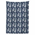 thumbnail image 2 of Mushroom Tablecloth, Abstract Design Fungi Pattern and Creative Graphic, Rectangle Satin Table Cover Accent for Dining Room and Kitchen, 60" X 90", Indigo Turquoise, by Ambesonne, 2 of 2
