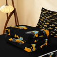 thumbnail image 5 of Erosebridal Construction Vehicle Zipper Twin Comforter Sets with Fitted Sheet and 2 Pillowcases, Truck Zipper Bedding Set, Tan Pattern, Black Reversible, 5 of 7