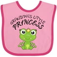 thumbnail image 3 of Inktastic Grandpa's Little Princess Cute Frog Girls Baby Bib, 3 of 4