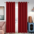 thumbnail image 6 of Deconovo Red Thermal Insulated Blackout Curtains Set of 2, 84 inches Long - Decorative Room Darkening Curtains for Living Room (52x84 inch, True Red, Set of 2), 6 of 9