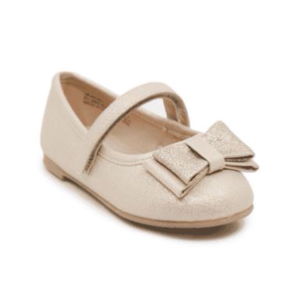 Sugar Sugar Toddler & Little Girls Ballet Flat Dress Shoe Gold, US 6M