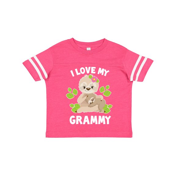 Inktastic Cute Sloth I Love My Grammy with Green Leaves Boys or Girls Toddler T-Shirt