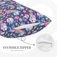 thumbnail image 3 of Pofeuu mushroom Skull rainbow color Print Polyester Microfiber Plush Pillowcases, Super Soft and Cozy Pillow Case Covers with Envelop Closure（Pillow core not included）-14"x20", 3 of 6