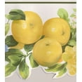 thumbnail image 1 of Pommes Jaunes Fleurs Bleues Roses Papier Peint Blanc Bord Design Rétro, Rouleau 15' x 6,25'', 1 of 3