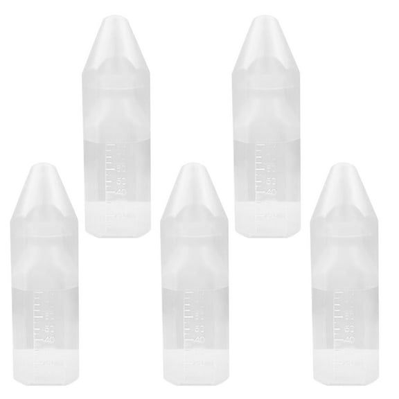 FENGGUIQU Disposable Transparent Plastic Bottles for Feeding, 5 Sets - Baby Feeding Supplies