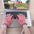 thumbnail image 7 of Women USB Heated Gloves,Winter Warm Automatic Constant Temperature Heating Gloves,Women Half Fingers Knitting Gloves, 7 of 7