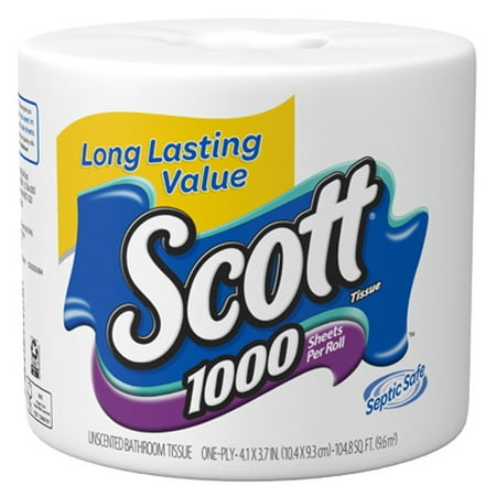 Scott 1000 Toilet Paper, 1 Roll - Walmart.com