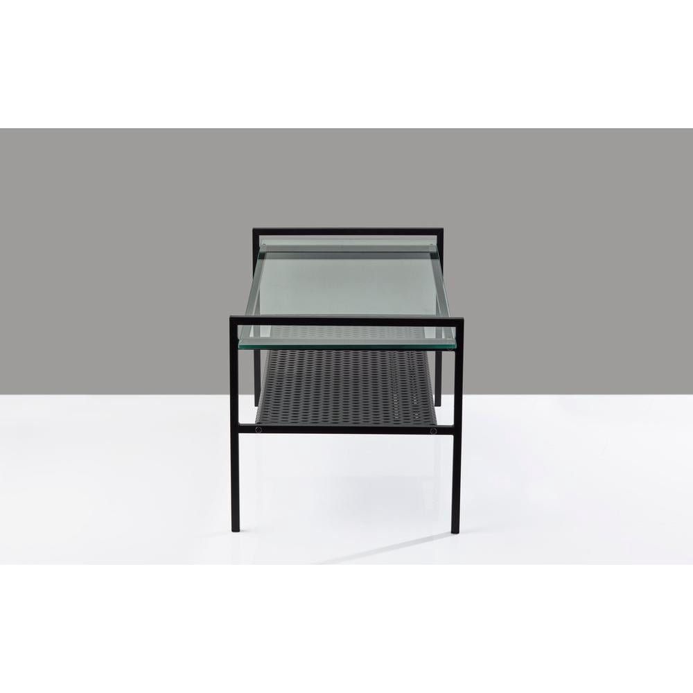 Adesso Pearson Coffee Table, Black, Glass