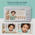 thumbnail image 5 of Babysense Monitor para bebés con pantalla dividida HD de 5 pulgadas, monitor para bebés con video con 2 cámaras y audio, luz nocturna, alcance de 1000 pies, audio bidireccional, zoom 4X, visión noctur, 5 of 5
