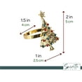 thumbnail image 5 of Servette Home Gold Christmas Tree Napkin Rings Set of 4 Metal, 5 of 6
