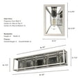thumbnail image 6 of Hunter - Squire Manor 4-light Distressed White, Medium Size Vanity Light, Dimmable, Modern Style, for Bedrooms, Dining, Living Rooms - 19037, 6 of 7