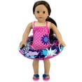thumbnail image 2 of Sophia's 18 Doll Pink with White Polka Dots Ruffle Bathing Suit and Inflatable Inner Tube, 2 of 5