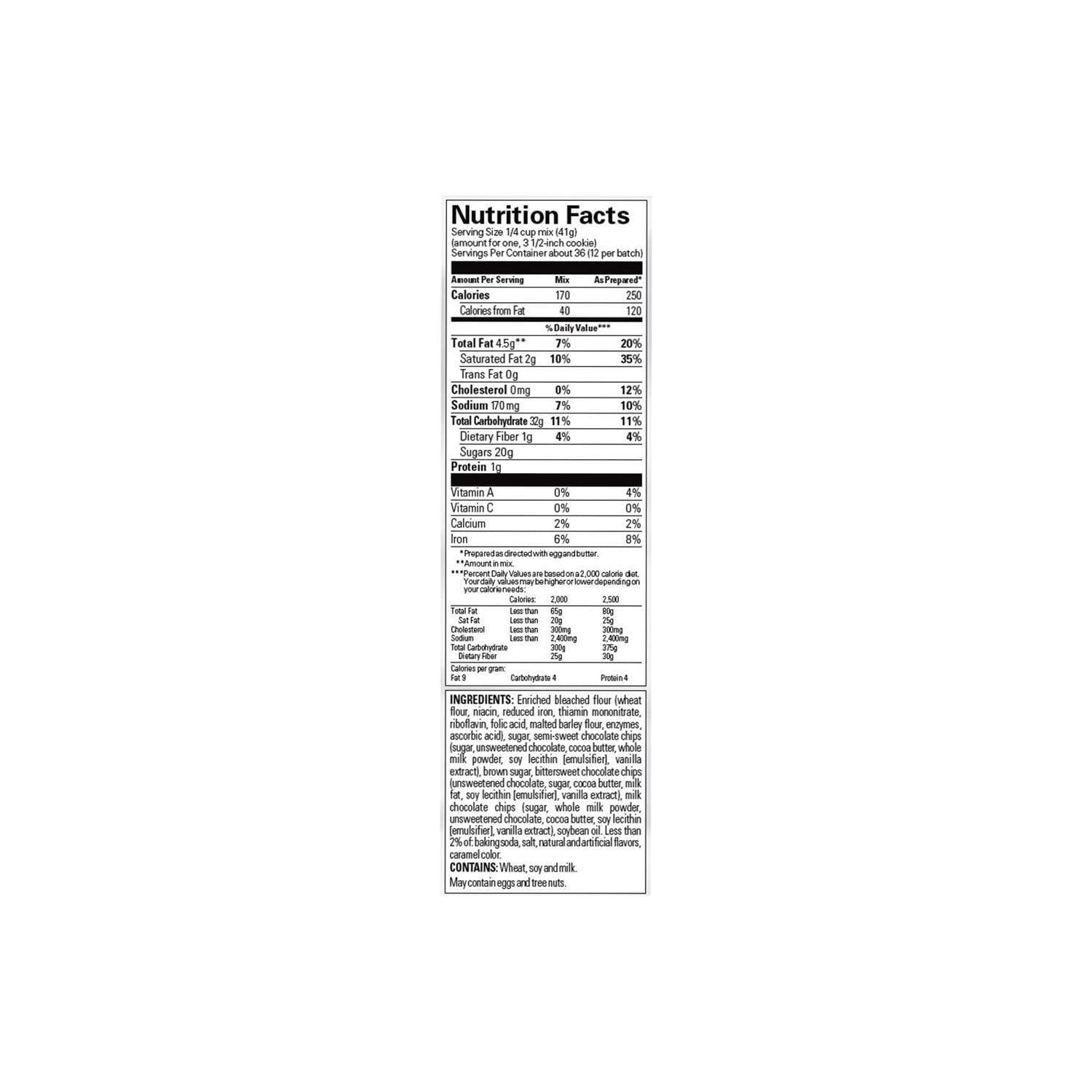Ghirardelli Triple Chocolate Chip Cookie Mix (17.5 oz., 3 pk