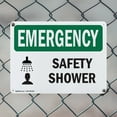 thumbnail image 5 of (2 Pack) Safety Shower OSHA Emergency Sign 10 Inch X 7 Inch Indoor / Outdoor Rust-Free Aluminum Metal Signs for Workplace, Workshop, and Construction Site, Made in the USA, 5 of 8