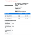 thumbnail image 2 of Rear Driveshaft 1 - Compatible with 1997 - 2001 Honda CR-V 2.0L 4-Cylinder - Autopart Premium, 2 of 2