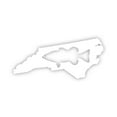 thumbnail image 1 of North Carolina Bass Sticker Decal Die Cut - Self Adhesive Vinyl - Weatherproof - Made in USA - Many Color and Sizes - state shaped largemouth fishing fish, 1 of 6