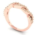 thumbnail image 2 of 0.495 ctw Wedding Band for Women - 18K Rose Gold Natural Morganite Stackable Eternity Ring, 2 of 6