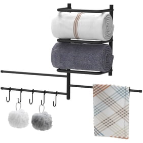 Allied Brass Remi Towel Bar - 18" Brushed Bronze Bathroom Towel Holder With Modern Curved Design