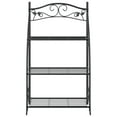thumbnail image 2 of vidaXL Flower Rack Black 56x30x96 cm Steel, 2 of 5