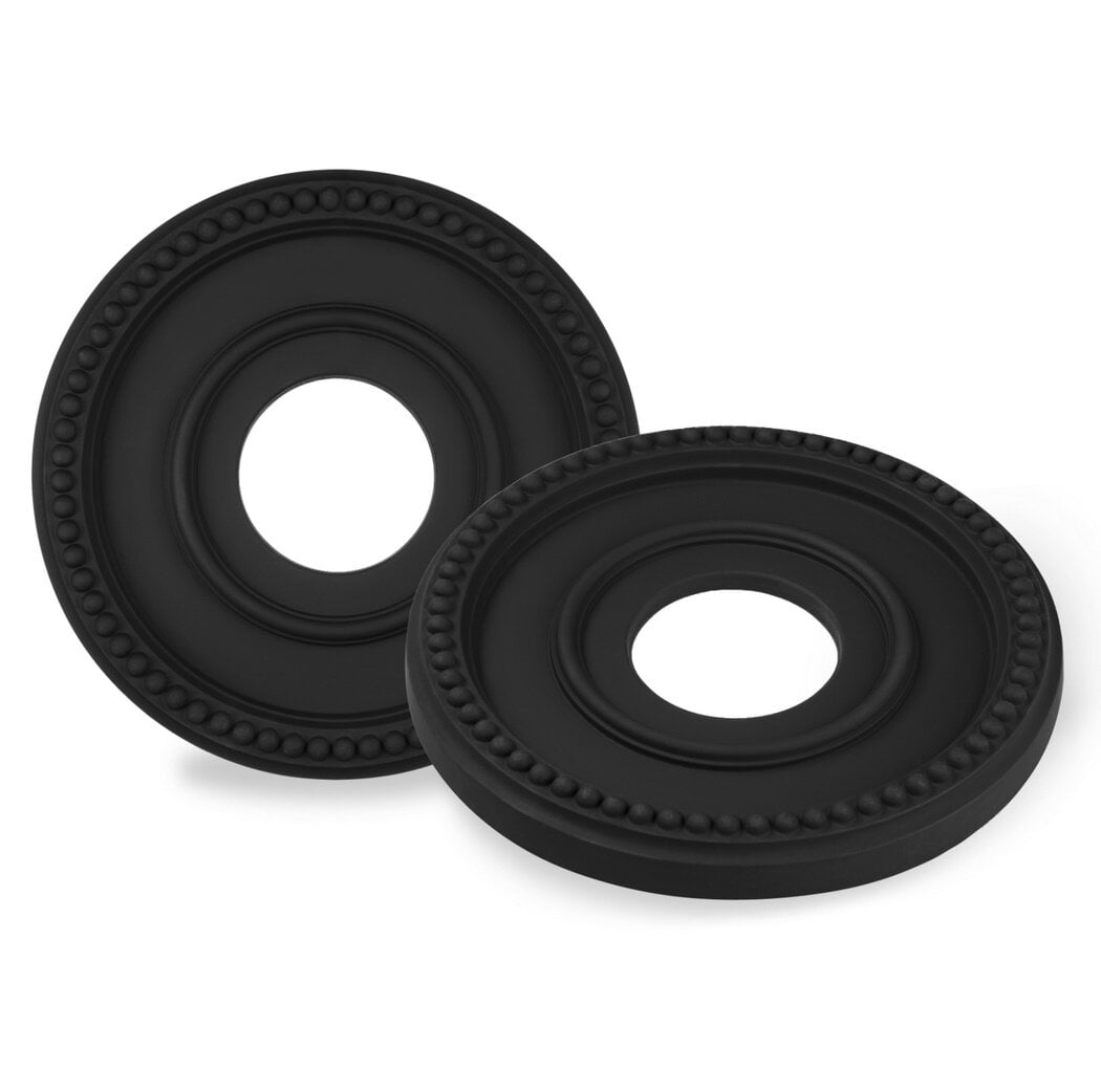 Ceiling Medallion, 2 Pcs Round Ceiling Light Medallions, 12inch OD x