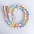 thumbnail image 3 of CIMAXIC easter Easter Wooden Bead String Hanging Tassel Bead String Party Cross Pendant Beads String,45.67"X0.63"X0.63", 3 of 4