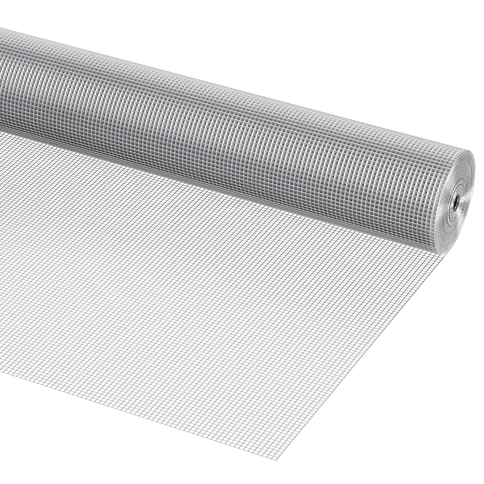 Hardware Cloth 48x50ft 1/4 Inch Mesh Hot-Dipped Galvanized Steel Welded for Garden Fencing Animal Barrier