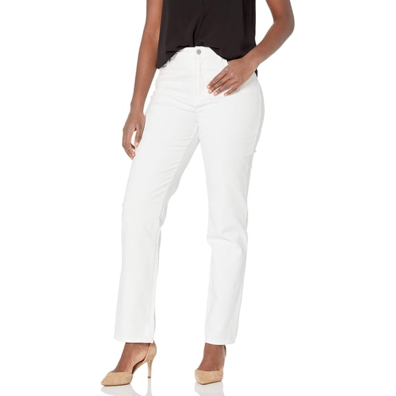 Jeans Gloria Vanderbilt Amanda Tiro Alto Ajustado Blanco 8 Corto