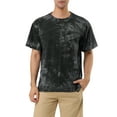 thumbnail image 1 of Camisetas de hombre INSPIRE CHIC para el Día del Padre, de manga corta, verano, camiseta de teñido anudado, camisetas impresas hip hop, talla L, negro y gris, 1 of 6