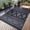 Black & Grey-4' X 6' (Rectangular), variant on Outdoor Rug Waterproof 10x14 Ft Reversible Plastic Straw Boho Patio Indoor Carpet Rv Mat Outside For Camp Picnic Balcony Deck Backyard Black & Grey