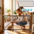 thumbnail image 6 of Pet Gate No Drilling Mesh Fence with Strong Adhesive Hooks Isolation Net for Staircase Entrance Dog and Cat Safety Barrier Black Indoor Household Use, 6 of 7