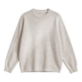 thumbnail image 4 of Fanshiluo Men's Crew Neck Knit Sweater, Long Sleeve Loose Fit Pullover Top for Fall Winter,L,Big and Tall Men, 4 of 8
