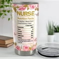 thumbnail image 3 of Personalized Nurse Tumbler Nutrition Facts 20oz Tumbler with Lid Gift for Nurses Student New Nurse Woman Christmas Birthday Graduation, 3 of 6