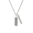 thumbnail image 2 of Delight Jewelry Silvertone Fearless Silvertone Fearless Bar Charm Necklace, 23", 2 of 4