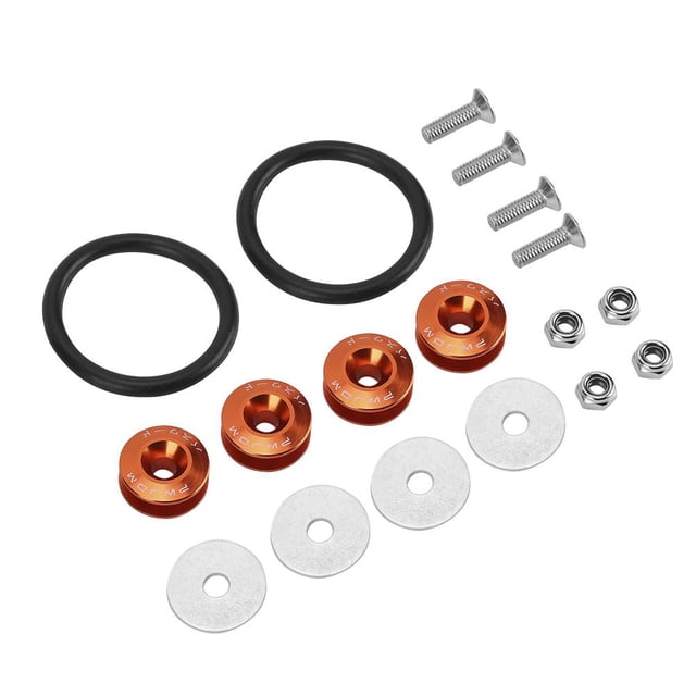 Greensen Colorful Quick Release Fasteners Rubber Rings Kit for Car Bumper Trunk Mud Guard Lid, Quick Release Fasteners Rings,Quick Release Fasteners