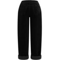 thumbnail image 2 of CUKOLSXA Barrel Pants Women Wide Leg Lounge Palazzo Harem Corduroy Pants Casual Trousers with Pockets, Black, 2 of 7