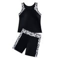 thumbnail image 3 of BODOAO Women's 2 Piece Tankini Swimsuit, Floral Print Athletic Racerback Tank Top and Boy Shorts, Stretchy Quick Dry Bathing Suit for Beachwear Swimwear Outfit White 4XL, 3 of 9
