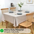 thumbnail image 4 of Wipeable Waterproof Tablecloth for Rectangle Table Heavy Duty Vinyl Tablecloths Outdoor PVC Table Cover for Picnic(A-Gray, 60'''' x 120''''), 4 of 6