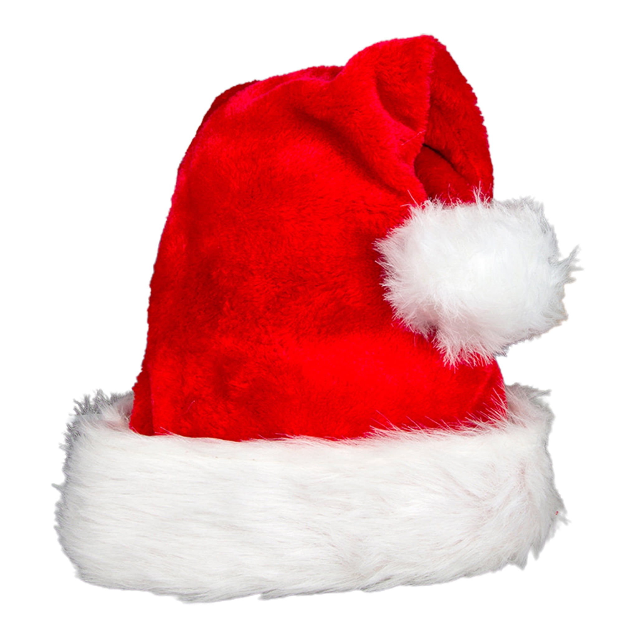 JINSIJU 2022 Plush Santa Hats Comfortable Christmas Hat for Adult Kids ...